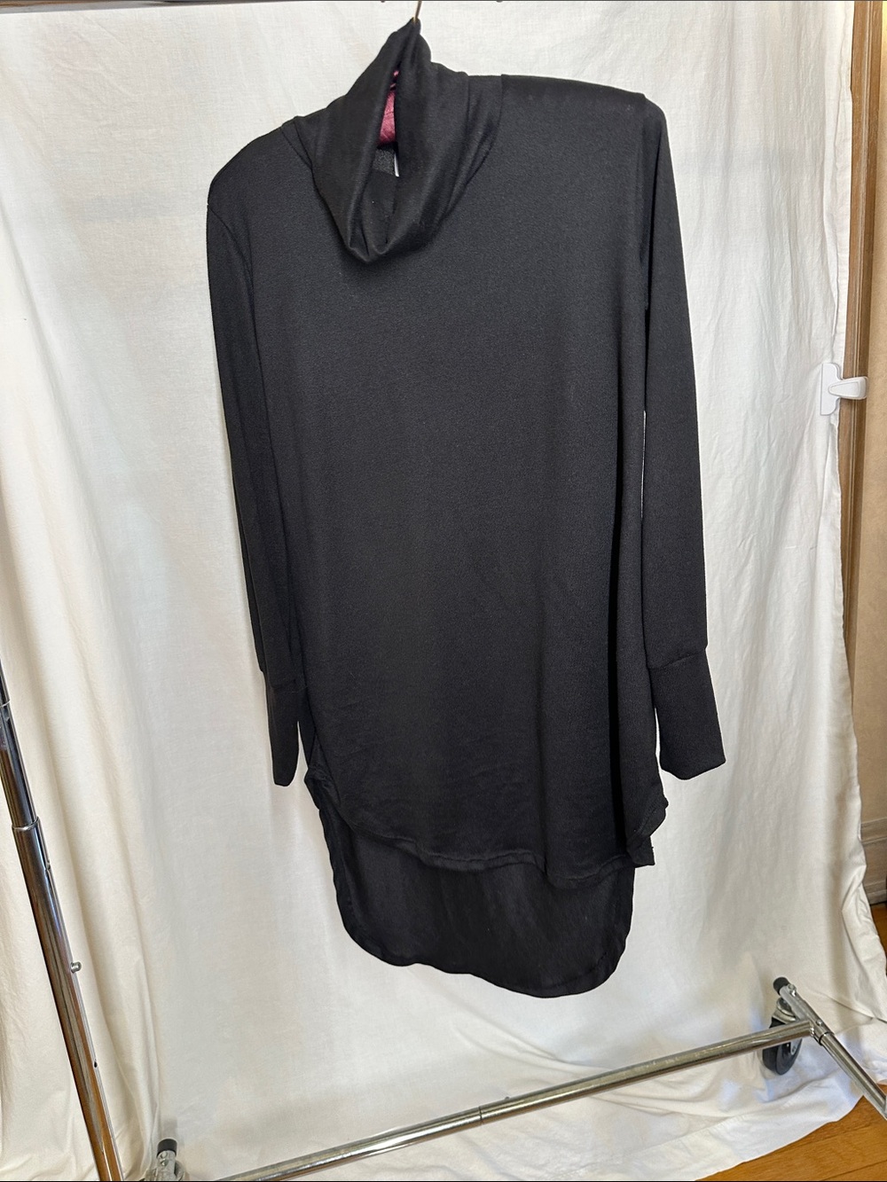 Go Couture Black Cowl Neck Tunic Sweater